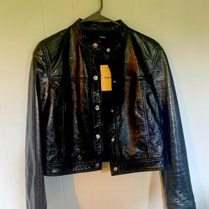 NWT Theory Leather Bomber Jacket